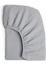 Lulumoon Muslin Fitted Crib Standard Mattress Sheet 28" 52" Elephant Gray