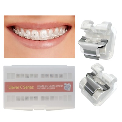 Orthodontic Bracket Self Ligating Ceramic Clear Aesthetic Interactive Roth 0.022