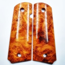 New COLT 1911 Full Size KIMBER Exotic Afzelia Burl Wood Grips Handcraft 138