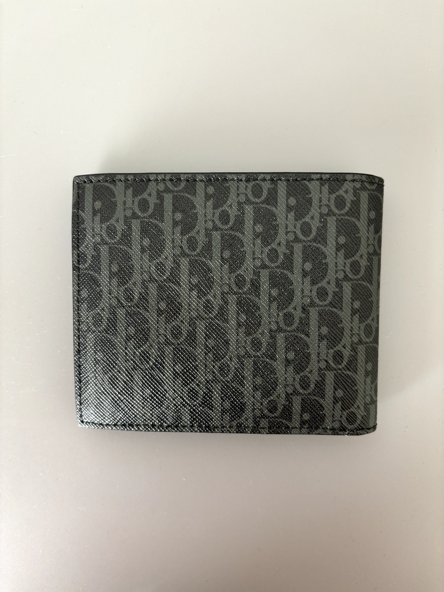 Christian Dior Homme Oblique Canvas Bi-fold Wallet | eBay
