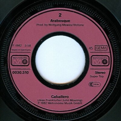 Arabesque Tall Story Teller / Caballero Vinyl Single 7inch NEAR MINT Metronom