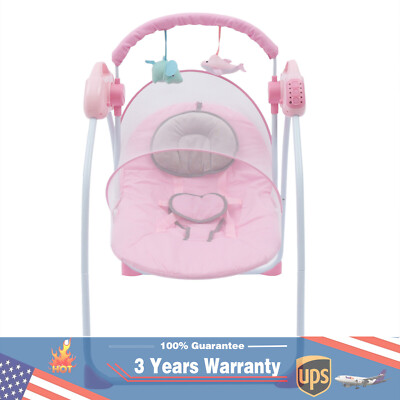 Electric Baby Swing Infant Cradle Toddler With Bluetooth Music Rocker Chair USA