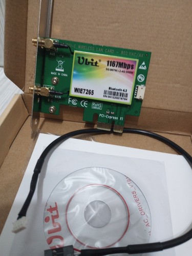 1167Mbps 5G/2.4G Wireless PCI-E X1 WiFi Network LAN Card Bluetooth 4.0 AC1542 - 第 2/2 張圖片