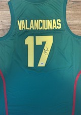 Jonas Valanciunas Signed Autographed FIBA Lithuania Jersey PSA/DNA COA