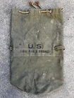 Vtg 40s WW2 US Army 2 Bushel Coal Bag - Military Duffel Canvas Olive Drab Tote