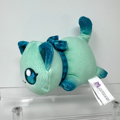 Aphmau MeeMeows Glitter Kim Cat Plush Stuffed Animal Litter 6 Green Kitty Toy 6''