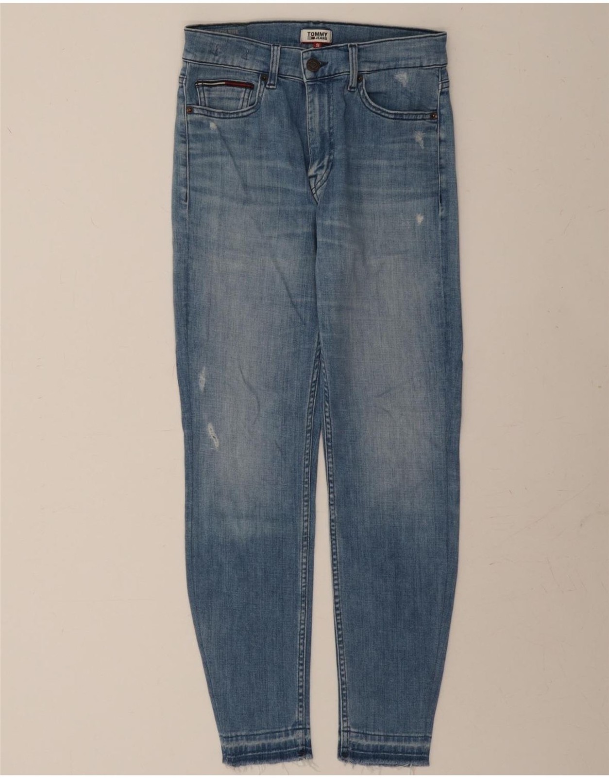 TOMMY HILFIGER Womens Slim Jeans W27 L27 Blue Cotton AS04