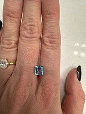 Natural Blue Aquamarine Gemstone, Approx. 1 ct