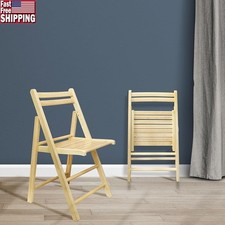 Folding Wood Chairs Portable Space Saving Easy Clean Indoor Outdoor Use
