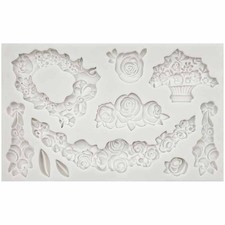 PENTART SILIKONFORM Mold Abformen Gie&szlig;en Mould, Rosen-Motive