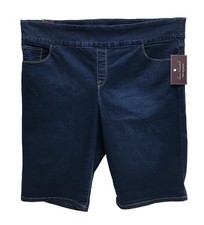 Gloria Vanderbilt AMANDA Pull-on Stretch Denim Bermuda Shorts 24W NWT