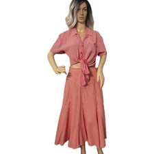 Vintage Liz Claiborne Red And White Gingham Skirt Outfit