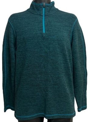 Eddie Bauer Sweater Mens Sz L Long Sleeve Pullover 1/4 Zip Cotton Polyester