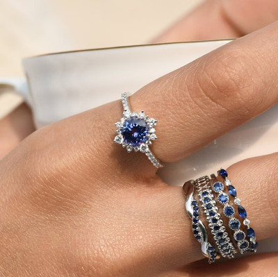 3.00 Ct Natural Round Cut Sapphire Diamond Wedding  Ring 14K Solid White Gold6