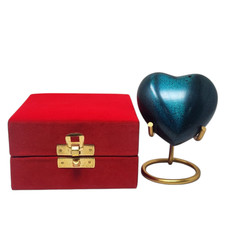 Small Heart Urn for Ashes Dog Cat Pet Keepsake with Box Memorial Urn