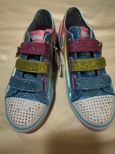 Skechers Twinkle Toes Girls' Glitter Sneakers Hook Loop Multicolor