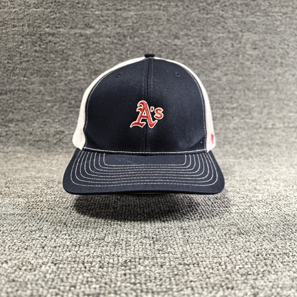 '47 Brand Oakland Athletics Trucker Snapback Navy White One Size Hat