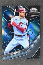 2023 Topps Chrome Black TREA TURNER Blue Refractor /75 #86 Phillies BH