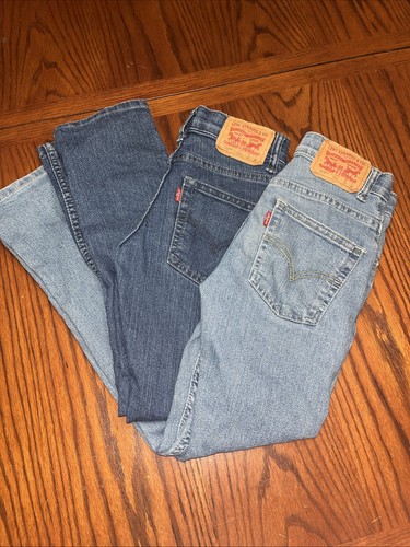 Boy’s 511 Levi’s Jeans Lot Size 10 25x26 Blue 2 Pairs