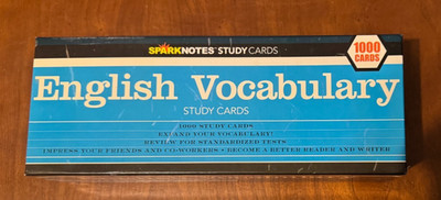 Sparknotes 1000 English Vocabulary Study Cards Definitions Learning Education