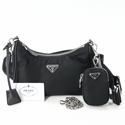 PRADA Re-Edition 2005 Re-Nylon Shoulder Handbag in Tessuto Black (... GZl1fksr