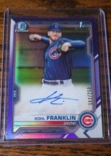 2021 Bowman - Chrome Prospects Autographs Kohl Franklin #CPA-KF Purple Refractor