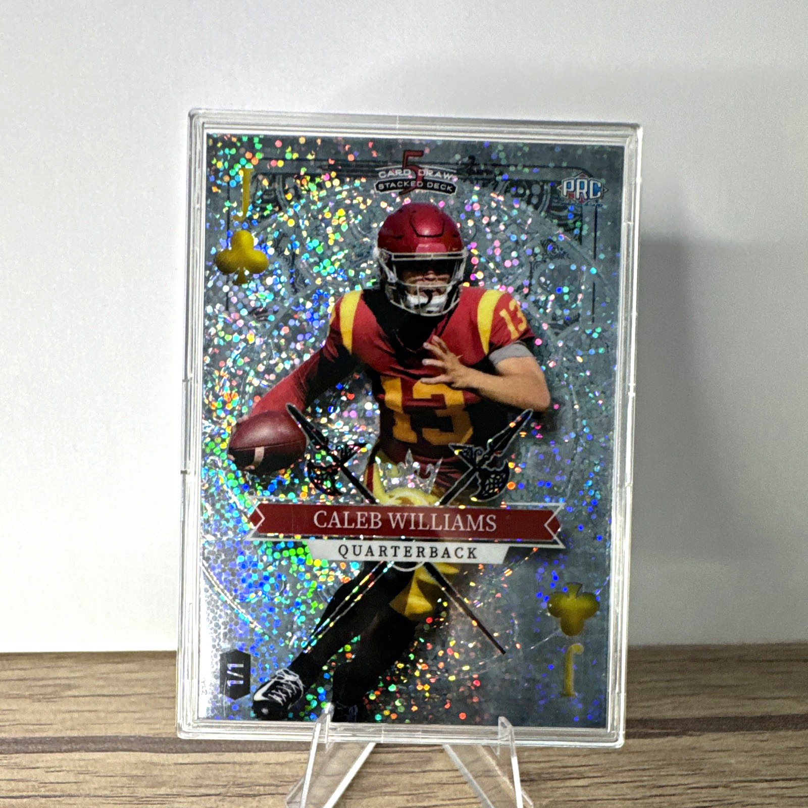 2023 Wild Card 5 Card Draw Caleb Williams 1/1 Holo-Lux Stacked Deck SD-CW