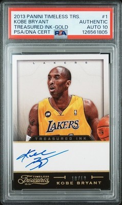 2013 PANINI TIMELESS TREASURES TREASURED INK #1 KOBE BRYANT AUTO