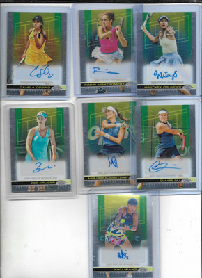 2024 TOPPS CHROME-----TENNIS-----7 WOMEN'S BASE---AUTOGRAPHED