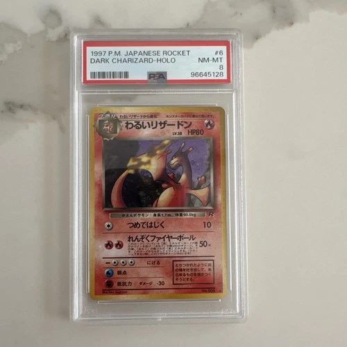 Dark Charizard Rocket Gang Holo (Japanese) PSA  8