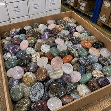 10 LB Mixed Crystal Palm Stones Bulk Lot Polished Assorted Natural Stones