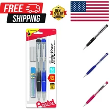 Stylish 0.7mm Twist Erase CLICK Mechanical Pencils - Assorted Colors, 2 Pack