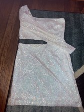 Windsor White Homecoming Dress With Side Cutout Size Large