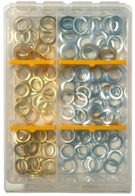 SBS  Fitschenringe Sortiment Set 120 tlg. Ø 10mm,11mm,12mm Unterlegscheiben, Tür
