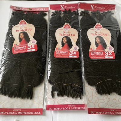 Outre Crochet Braids X-Pression Twisted Up 3X Springy Afro Twist 24'' (3 Packs)