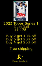 2025 Topps Series 1 Baseball #1-#175 Complete Your Set