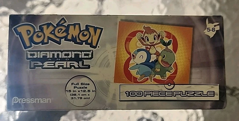 Puzzle Pokemon Diamante y Perla 2007 100 piezas 15" X 12,5" Pressman ¡SELLADO! Foto 4 de 4