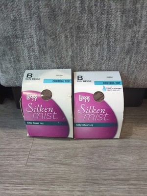 Leggs Silken Mist Silky Sheer Leg Size B Sun Beige 20208 2 Boxs. 