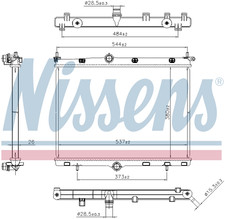 Nissens Engine Coolant Radiator 607246 for eg. PEUGEOT 208 (2019) 1.2 PURETECH 1