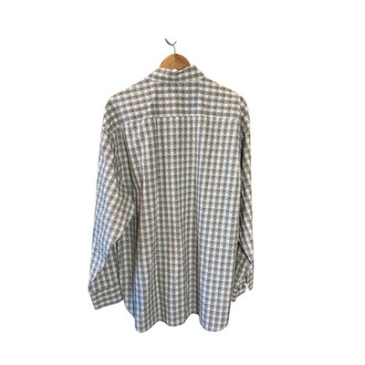 Robert Talbott Carmel Mens XXL Plaid Check Button Up Long Sleeve Shirt