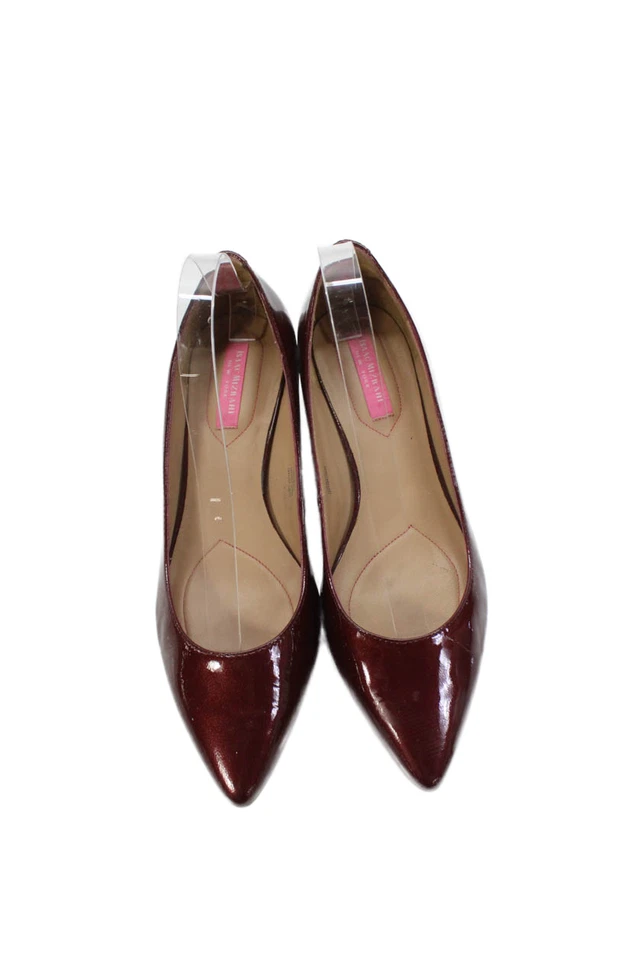 Isaac Mizrahi New York Mujer Charol Punta Gatito Tacones Rojo Talla 8 Foto 2 de 4