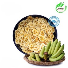 Pièce de monnaie de banane verte séchée bio Musa acuminata plantain Cavendish
