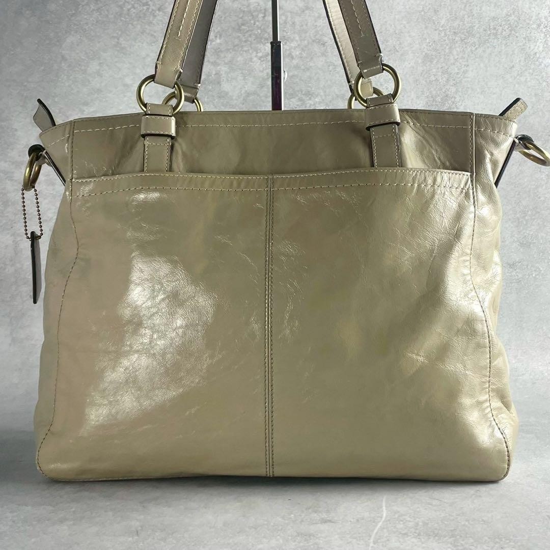 COACH 2-Way Tote Shoulder Bag Leather Turn Lock Japan A-251215-1 thumbnail 15