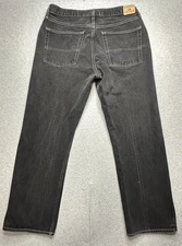 Tommy Jeans Mens Jeans 36x30 Black Straight Leg Comfort Fit Denim Classic Style