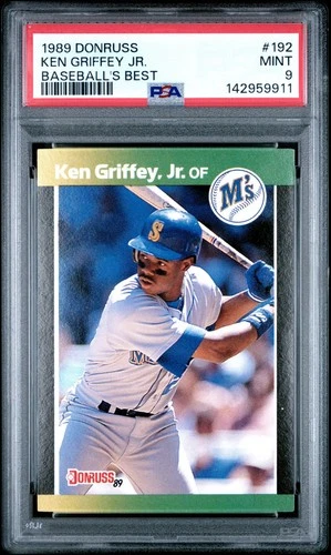 1989 DONRUSS BASEBALL'S BEST #192 KEN GRIFFEY JR. - PSA 9