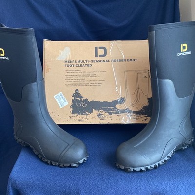Drycode Rubber Boots Men s Sz 8 Black New B1A