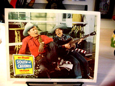 ORIGINAL 1951 ROY ROGERS LOBBY CARD IN SOUTH OF CALIENTE # 2 FINE 11 X 14