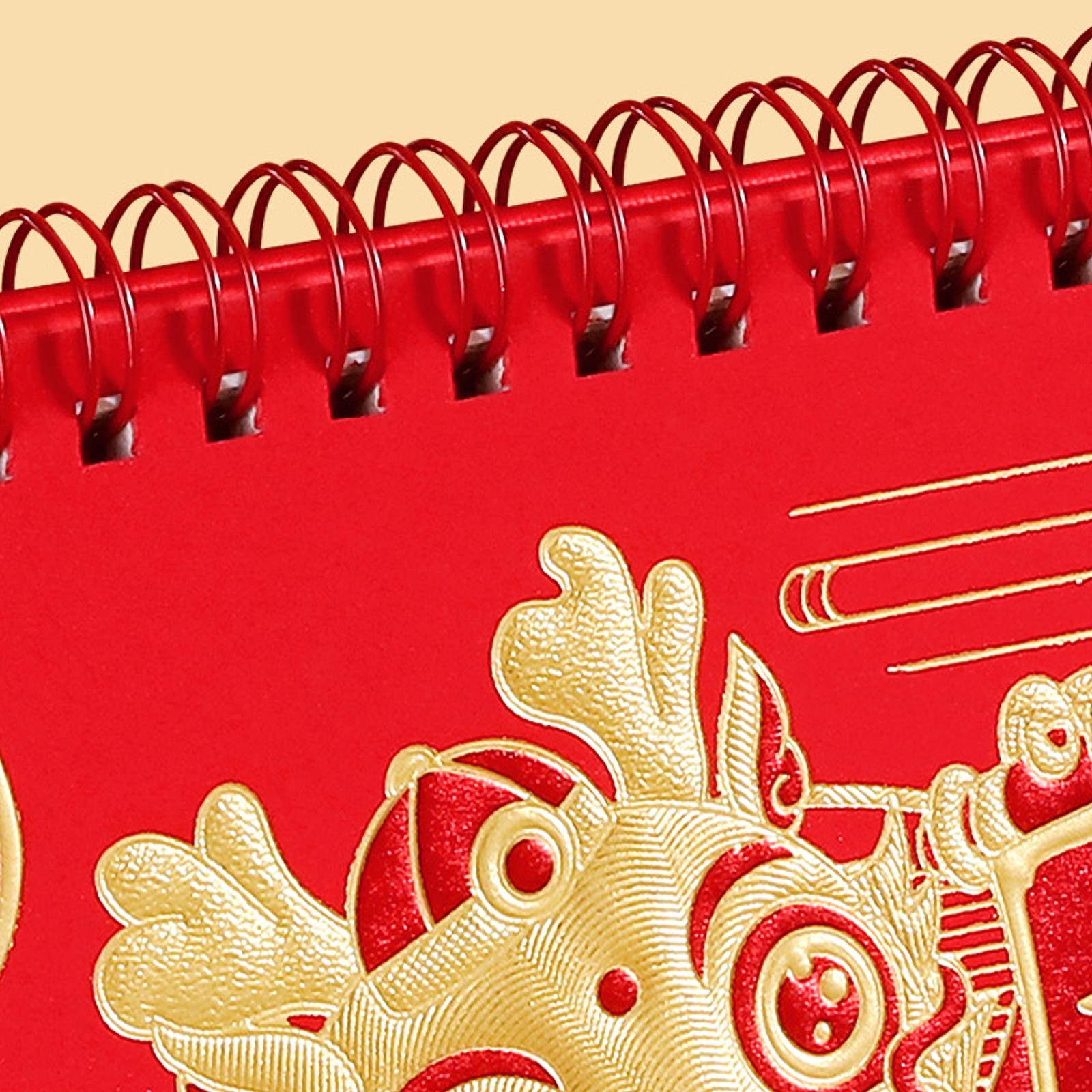 Dragon Year Desk Calendar Freestanding Flip Calendar Chinese New Year Calendar