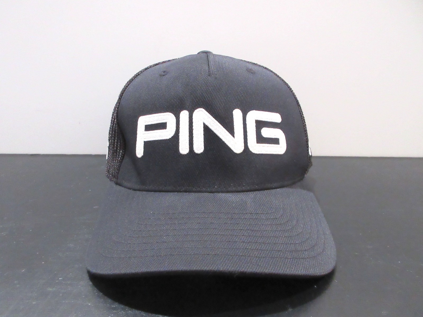 Ping Hat Cap Snap Back Black White Adjustable Gol… - image 1