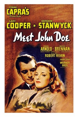 Meet John Doe 1941 Gary Cooper Barbara Stanwyck Classic Film Cinema Movie Poster
